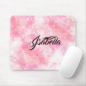 Pink Boho Minimalist Ephemera Mousepad (Mit Mouse)