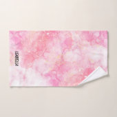 Pink Boho minimalist Ephemera ornament Badhandtuch Set (Handtuch)