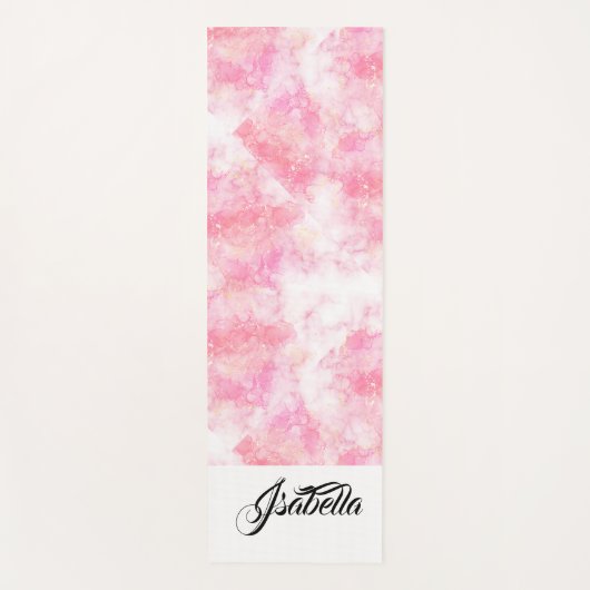 Pink Boho minimalist Ephemera ornament Yogamatte (Vorderseite)
