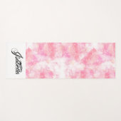 Pink Boho minimalist Ephemera ornament Yogamatte (Vorderseite (Horizontal))