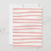 Pink Boho Nature Baby Shower Girl Clothesline Einladung (Rückseite)