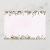 Pink Boho Pampas Grass Diaper Raffle Ticket Begleitkarte (Rückseite)