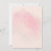 Pink Boho Pampas Grass Girl Babydusche Einladung (Rückseite)