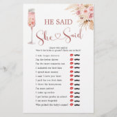 Pink Boho Petals und Prosecco sagte sie (Vorderseite)