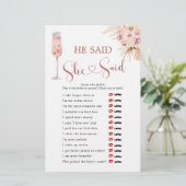 Pink Boho Petals und Prosecco sagte sie (Stehend Vorderseite)