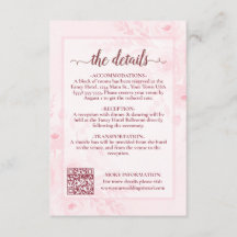 Pink Boho Pfingstrosen Hochzeitsdetails QR Code