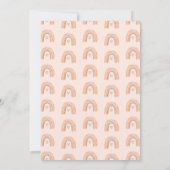 Pink Boho Rainbow Girl Baby Dusche Einladung (Rückseite)