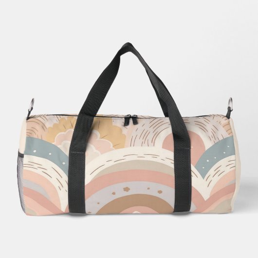 Pink Boho Rainbow Girly Duffle Bag (Rückseite)