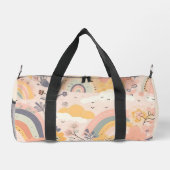 Pink Boho Rainbow Girly Duffle Bag (Rückseite)
