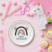 Pink Boho Rainbow Halloween Pappteller (Party)