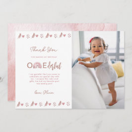 Pink Boho Rainbow ist nicht einsam Dankeskarte