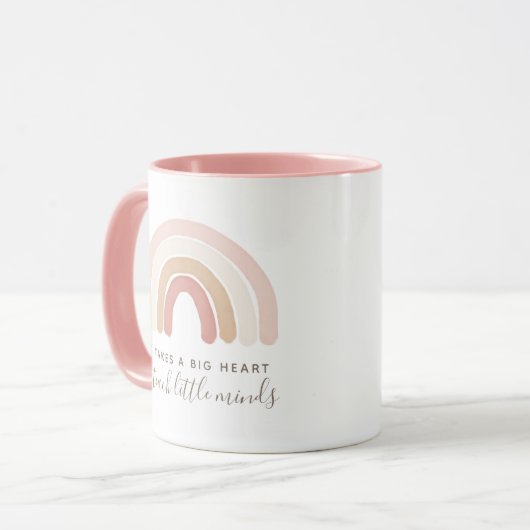 Pink Boho Rainbow Lehrer Wertschätzung Tasse (Vorderseite Links)