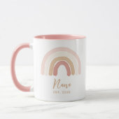 Pink Boho Rainbow Nana zum Muttertag Tasse (Links)
