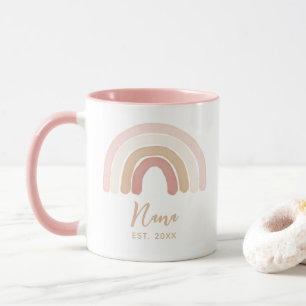 Pink Boho Rainbow Nana zum Muttertag Tasse