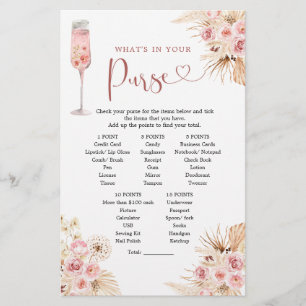 Pink Boho Rose Soiree Brautparty Pursuit Game