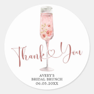 Pink Boho Rose Soiree Danke Sticker