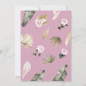 Pink Boho Safari Baby Dusche Einladung (Rückseite)