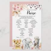 Pink Boho Safari Party Tiere Girl Purgame (Vorne/Hinten)