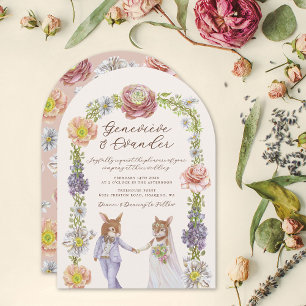 Pink Boho Sonnige Liebe Wasserfarben Blumenzwiebel Einladung