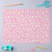 Pink Boho Spring Daisies Pattern Seidenpapier (Basteln)
