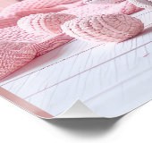 Pink Boho Spring Nature Foto Babydusche Poster (Ecke)