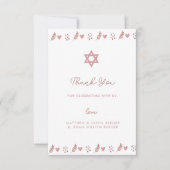 Pink Boho Star von David Jewish Danke, Card Dankeskarte (Vorderseite)