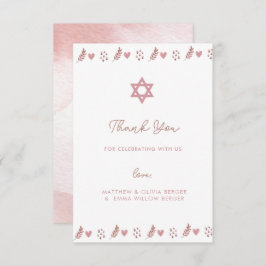 Pink Boho Star von David Jewish Danke, Card Dankeskarte