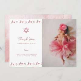 Pink Boho Star von David Jewish Dankeskarte