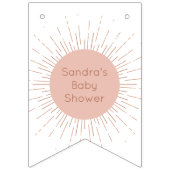 Pink Boho Sun Babydusche Jägerflags Wimpelkette (Zweite Fahne)
