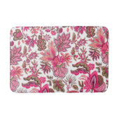 Pink Boho Vintag florale Printwerbung Badematte (Vorderseite)