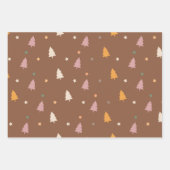 Pink Boho Weihnachtsbaum Wrapping Paper Sheets Geschenkpapier Set (Vorderseite 2)