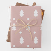 Pink Boho Weihnachtsbaum Wrapping Paper Sheets Geschenkpapier Set (Beispiel)