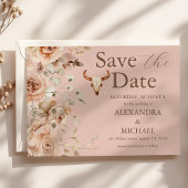 Pink Boho Western Hochzeit speichern das Datum Save The Date