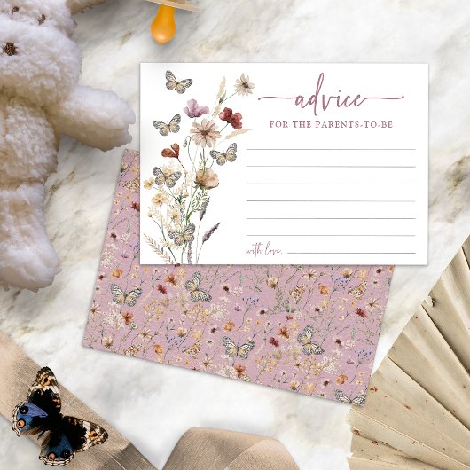Pink Boho Wildblume Admin Card Einladung