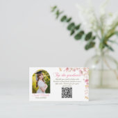Pink Boho Wildflowers Graduation Party Begleitkarte (Stehend Vorderseite)