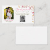 Pink Boho Wildflowers Graduation Party Begleitkarte (Vorne/Hinten)