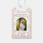 Pink Boho Wildflowers Graduation Party Geschenkanhänger (Vorderseite)