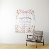 Pink Boho Wildflowers Graduation Party Wandteppich (Beispiel)
