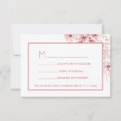 Pink Boho Wildflowers RSVP (Vorderseite)