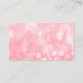 Pink Bokeh Bestellungskarte Visitenkarte (Rückseite)