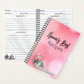 Pink-Bokeh-Flachbildschirm mit Personalisierter Ab Notizblock (Innen)