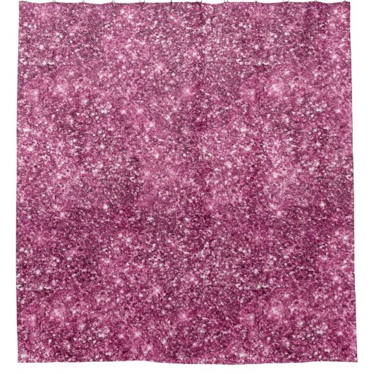 Pink Bokeh Glitzer Duschvorhang (Vorderseite)