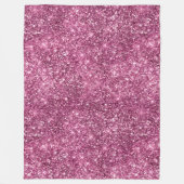 Pink Bokeh Glitzer Fleecedecke (Vorderseite)