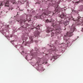 Pink Bokeh Glitzer Fleecedecke (Ecke)