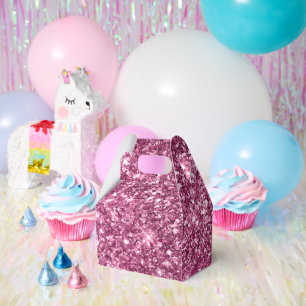 Pink Bokeh Glitzer Geschenkschachtel