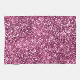 Pink Bokeh Glitzer Geschirrtuch