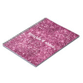 Pink Bokeh Glitzer Notizblock (Linke Seite)