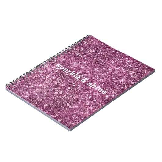 Pink Bokeh Glitzer Notizblock (Linke Seite)