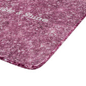 Pink Bokeh Glitzer Schneidebrett (Ecke)