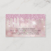 Pink Bokeh Glitzer Tropfen | Sparkle Shine Visitenkarte (Rückseite)